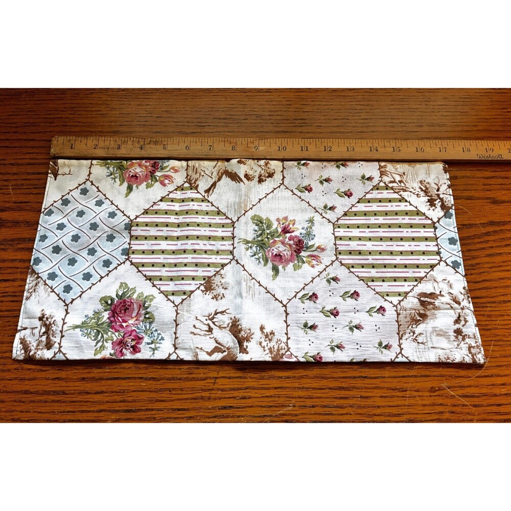 Handmade Floral Spring decor MINI table runner Toilet Tank Topper bathroom 17x8
